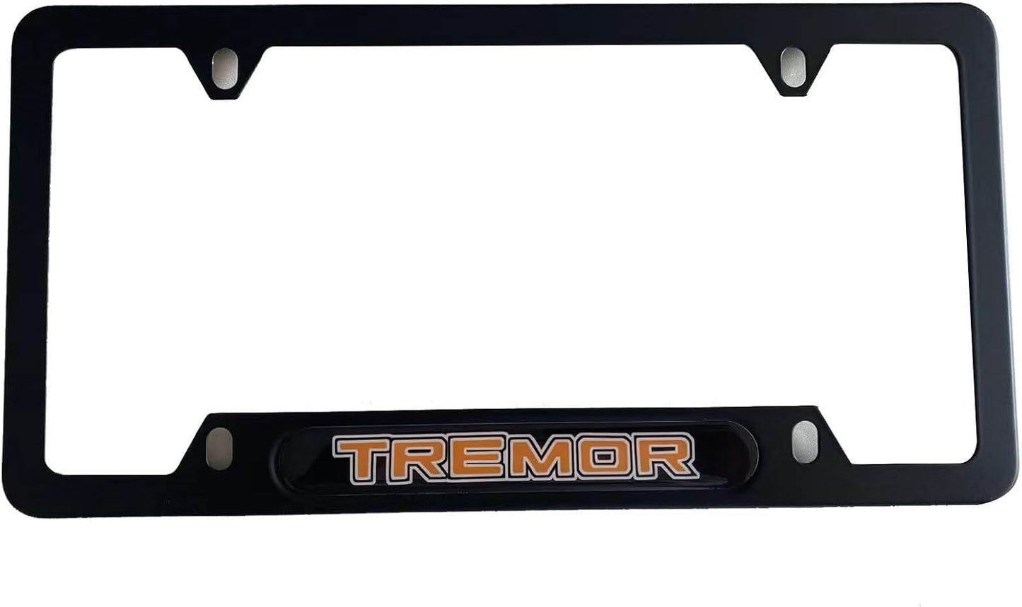 Black Tremor License Plate Frame Cover Holder ForF150 Truck Car Accessories