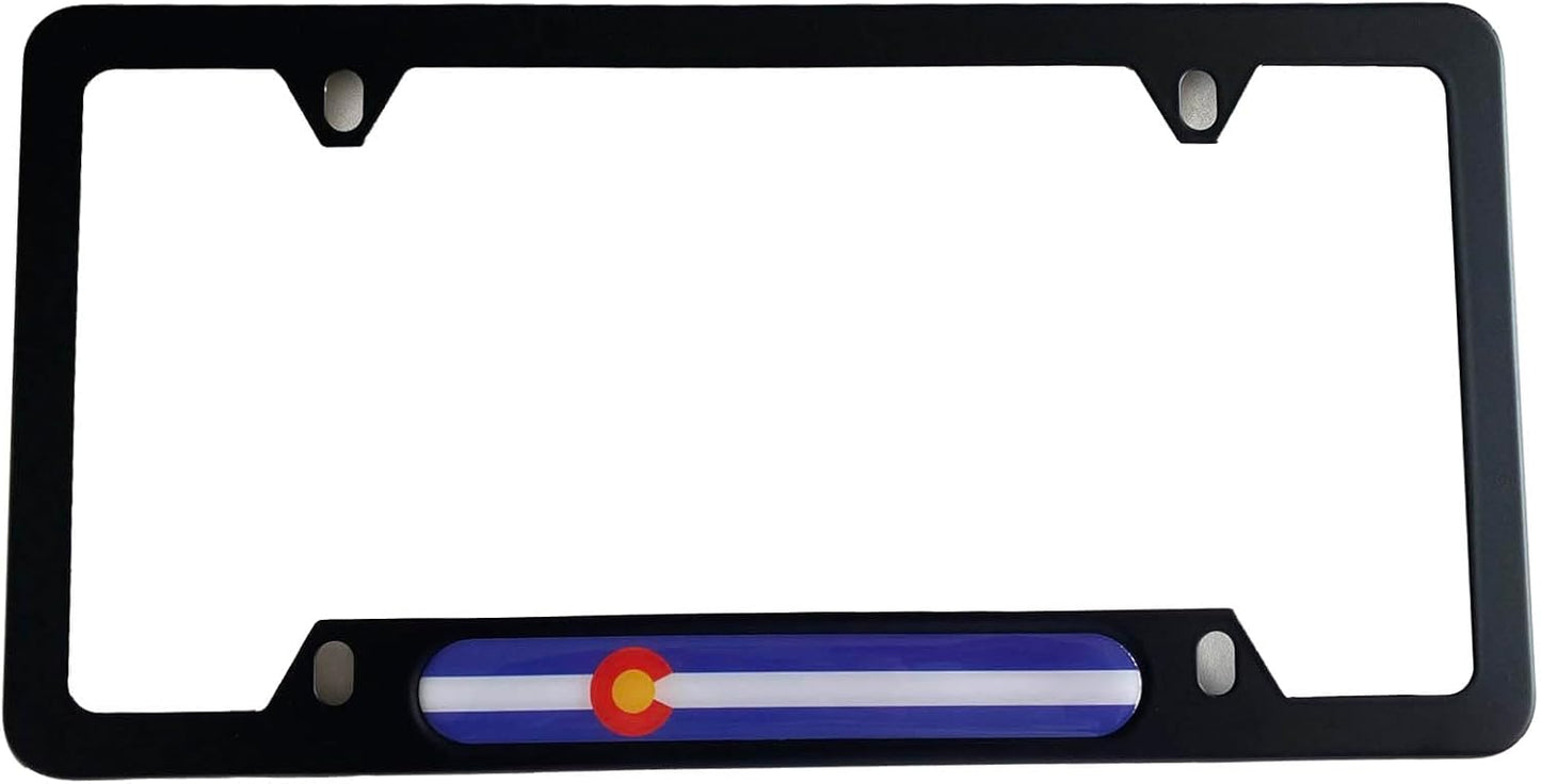 Black Colorado Flag License Plate Frame Cover Holder Proud Truck Car Accessories