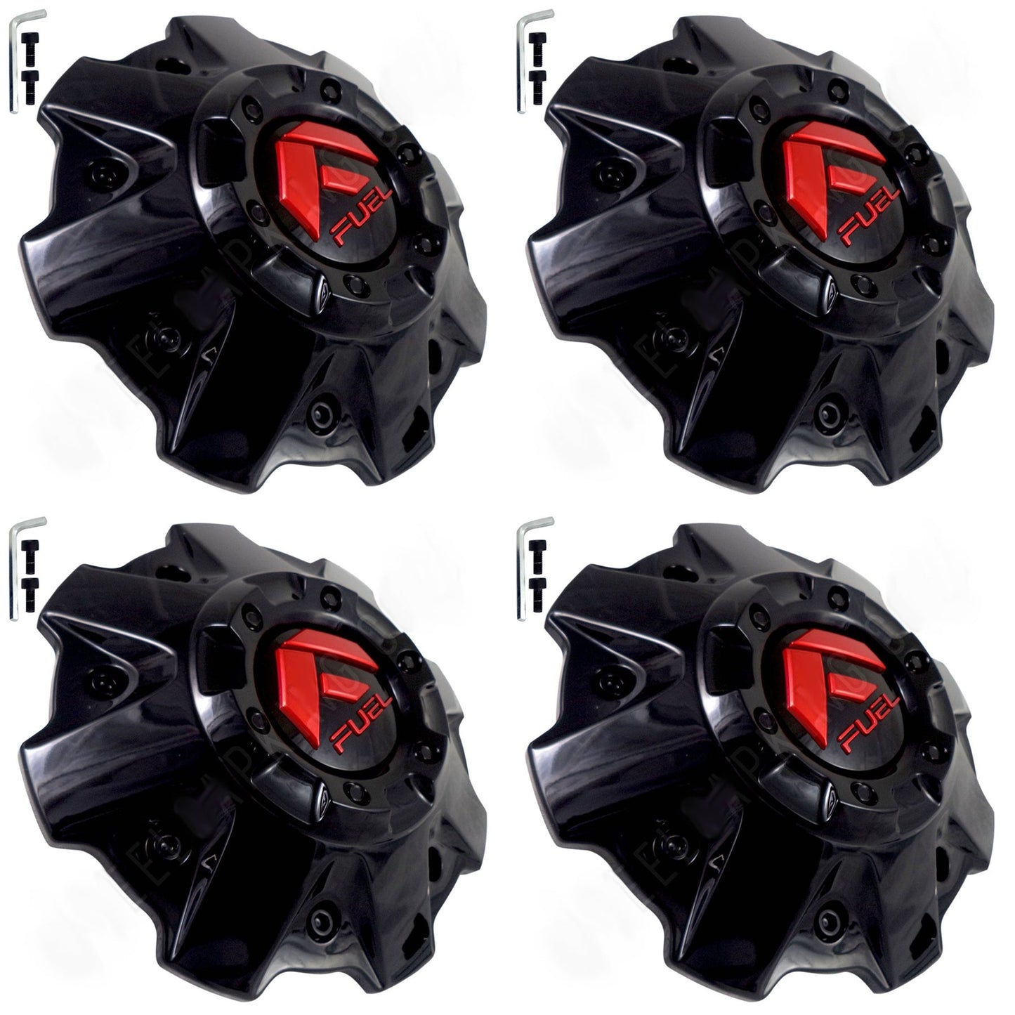 Fuel Offroad Wheels Gloss Black Custom Center Cap Caps # 1001-81GBQ (4 CAP) NEW!