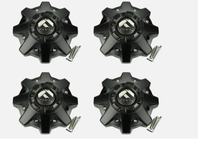 Fuel 1002-53-B / M-477 Matte Black Wheel Center Caps – Set of 4
