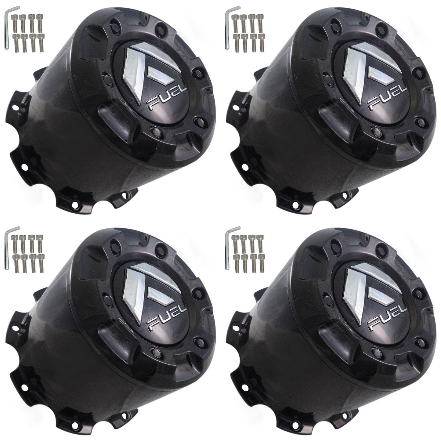 FUEL Offroad Wheels Gloss Black Custom Wheel Center Cap Caps # 1003-28GB (4 CAPS) NEW!