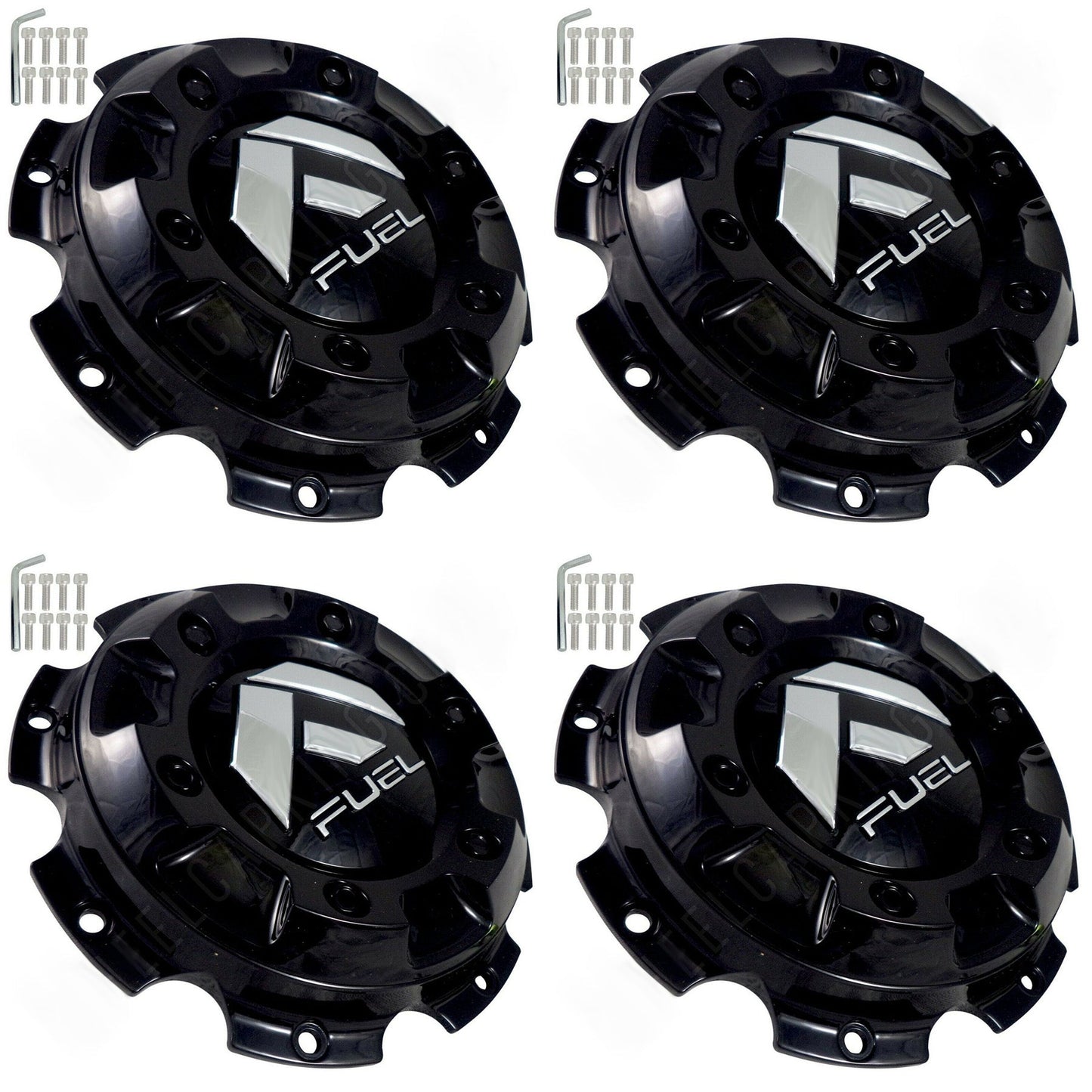 Fuel Offroad Wheels Gloss Black Custom Wheel Center Cap Caps # 1003-37 / 1002-41 (4 CAPS)