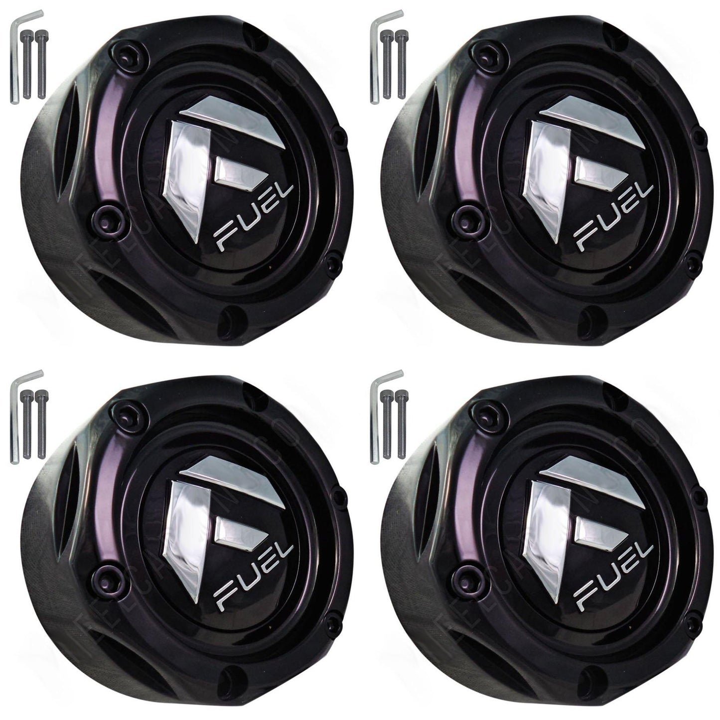 Fuel Offroad Wheels Gloss Black Custom Wheel Center Cap Caps # 1003-42GB (4 CAPS)