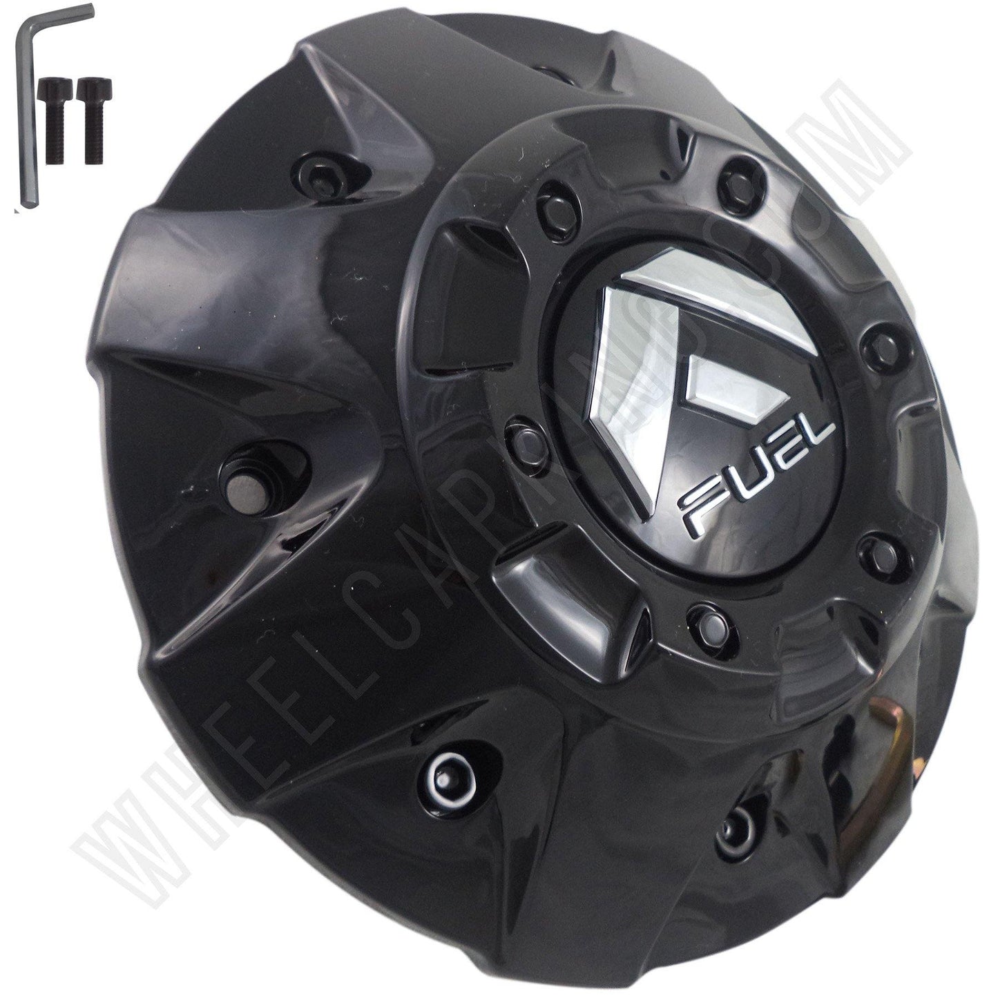 FUEL Offroad Wheels Gloss Black / Black Rivets Custom Center Caps # 1003-84GBR (1 CAP)