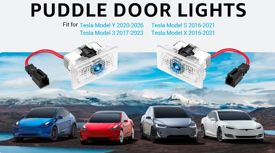 TESLA Click to see full view LED Projection Welcome Light 3D Laser Ghost Shadow Light Plug and Play (Pack of 2)
