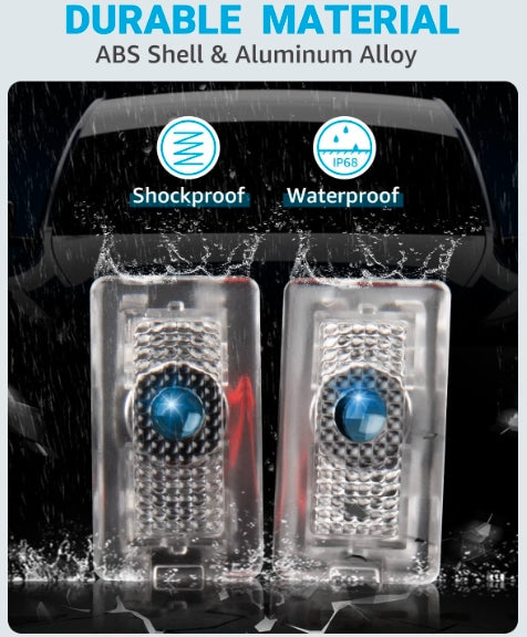 TESLA Click to see full view LED Projection Welcome Light 3D Laser Ghost Shadow Light Plug and Play (Pack of 2)