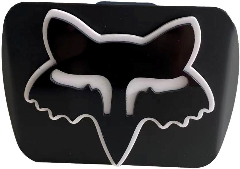Custom 3D Metal Trailer Hitch Cover for 2'' Towing Rear Receiver Plug Cover Fox Emblem Cool Cars SUV Pickup Trucks Heavy Duty