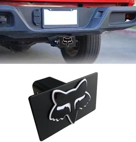 Cubierta de enganche de remolque de metal 3D personalizada para remolque de 2 pulgadas, cubierta de enchufe del receptor trasero de Fox Emblem Cool Cars SUV camionetas de servicio pesado
