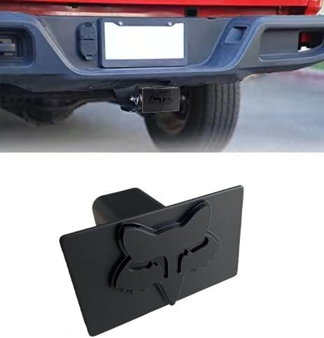 Custom 3D Metal Trailer Hitch Cover for 2'' Towing Rear Receiver Plug Cover Fox Emblem Cool Cars SUV Pickup Trucks Heavy Duty