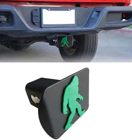 Custom 3D Metal Trailer Hitch Cover for 2'' Towing Rear Receiver Plug Cover Sasquatch BigFoot ALPHA Emblem Cool Cars SUV Pickup Trucks Heavy Duty