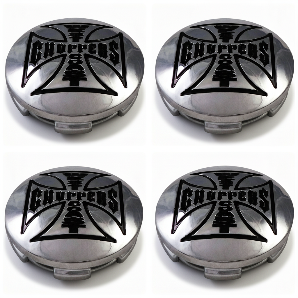 Four Jesse James 7810-15 chrome center caps