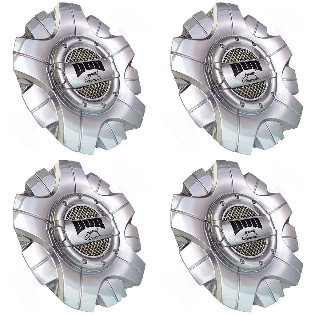 Dub Wheels Chrome Custom Wheel Center Cap Caps # 6210-15 (4 CAPS)