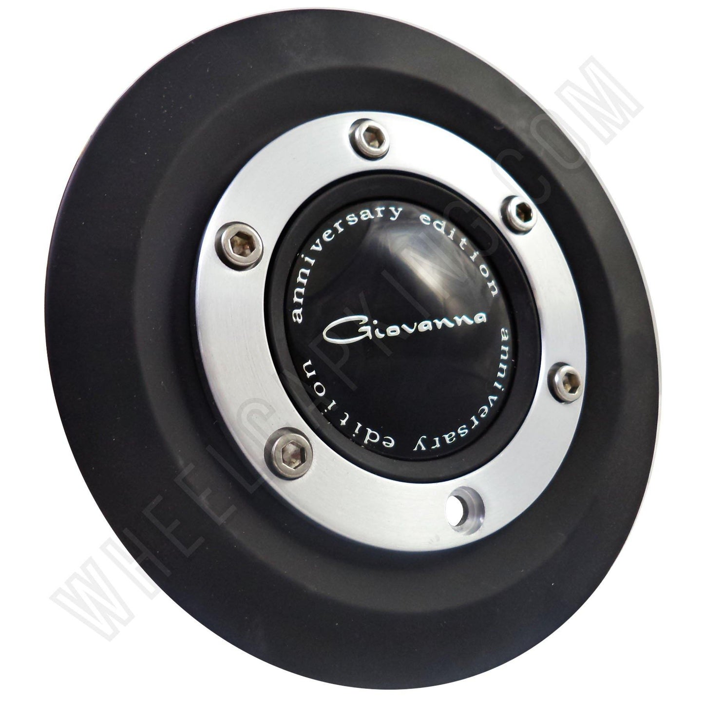 Giovanna Wheels Flat Black / Chrome Custom Wheel Center Cap Caps Set 4 # 1135L164-1 / 998K75