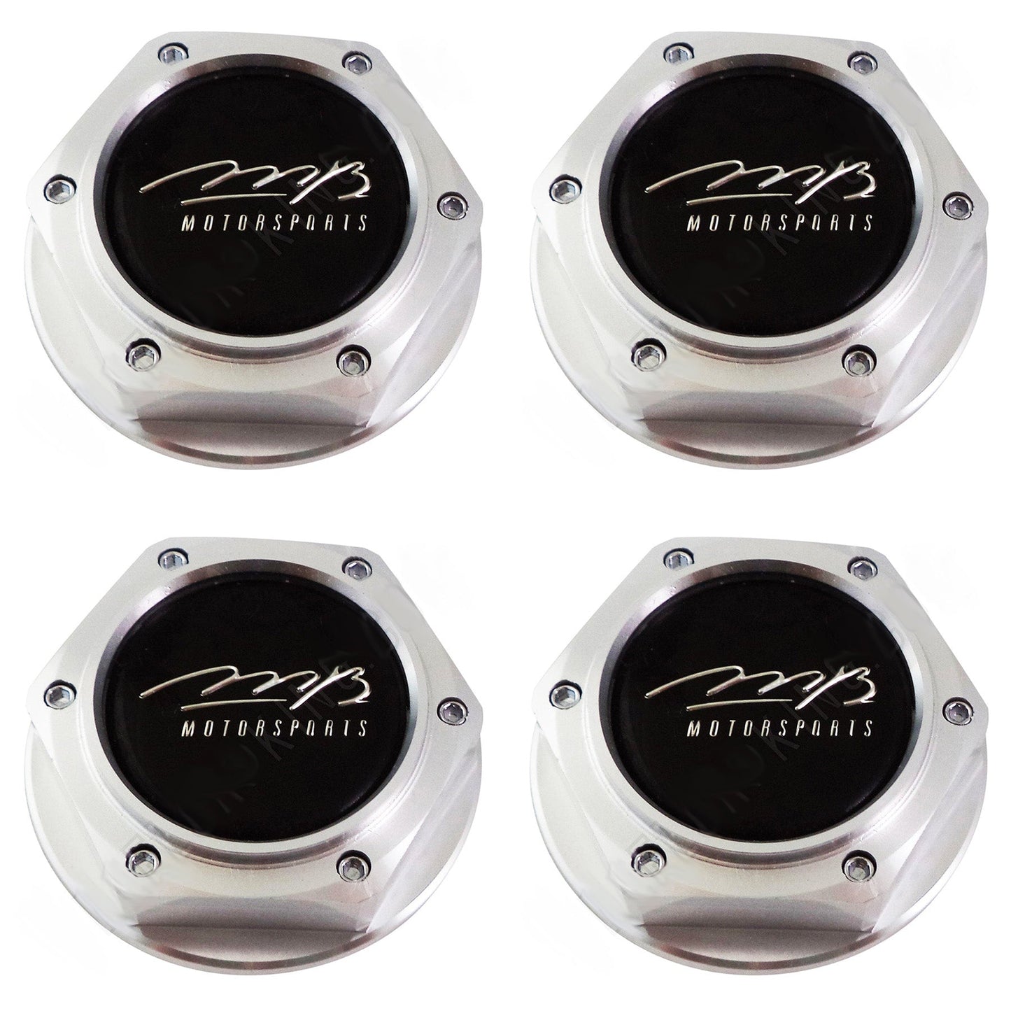 MB Motorsports Wheels Polished Custom Wheel Center Cap # BC-595B (4 CAPS)