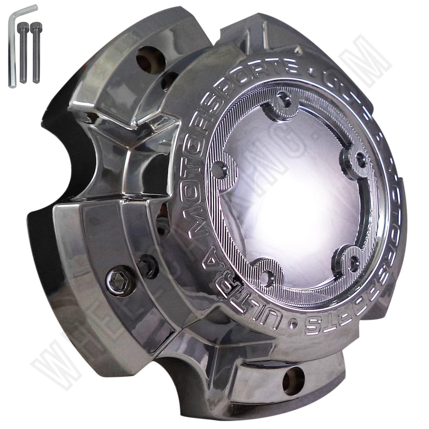 Ultra Wheels Chrome Custom Wheel Center Cap # A89-9855 / 51241680F-4 (4 CAPS)