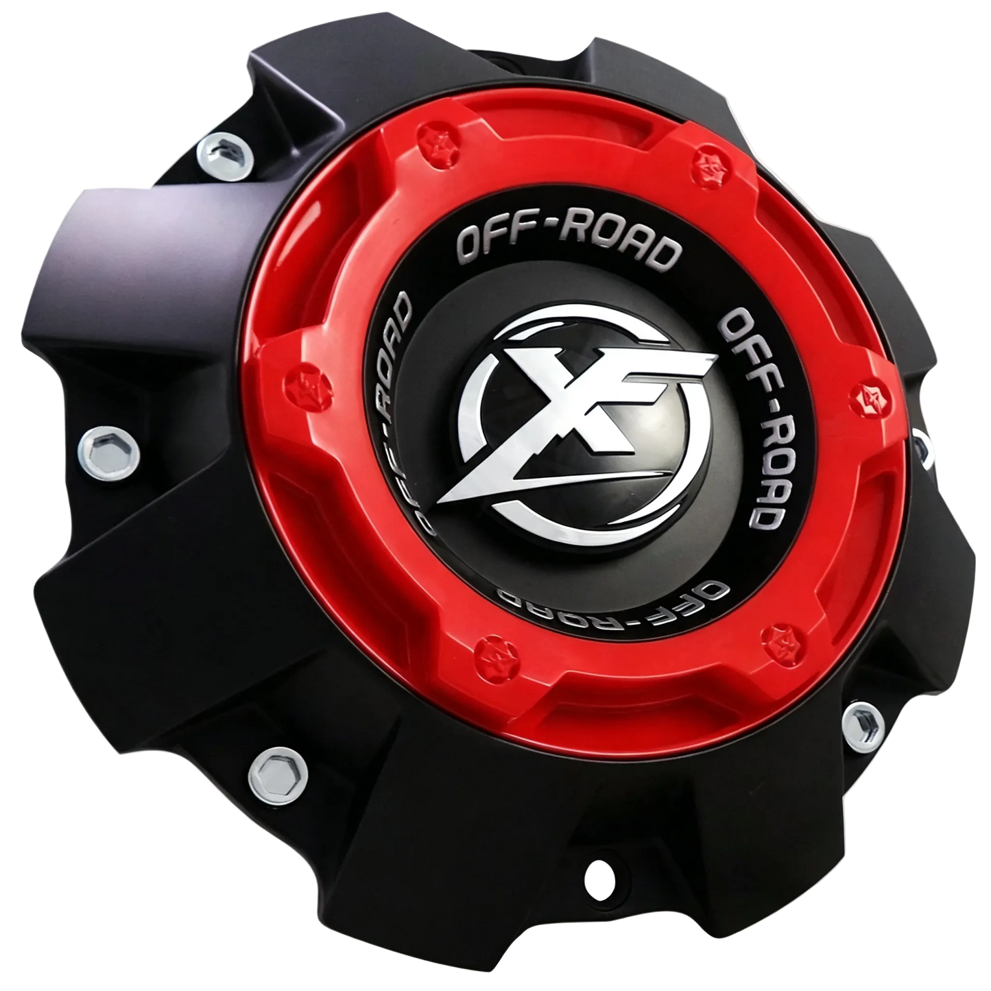 XF Off-Road 1444L227 black red center cap