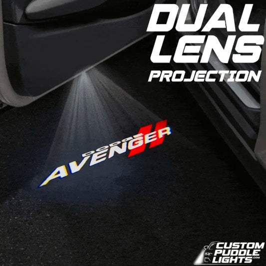 Dodge Avenger Dynamic Dual Lens Premium Door Puddle Lights Multiple Designs 2007-2014
