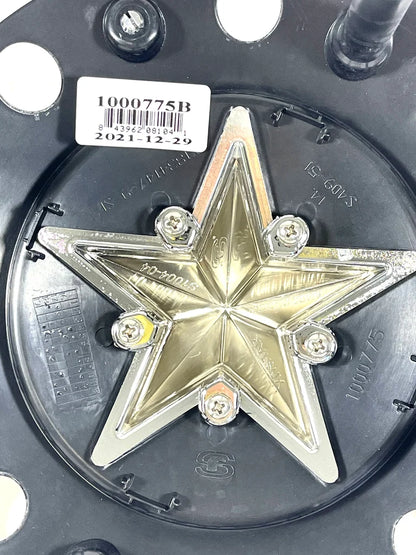 KMC XD775 Rockstar 1000775B Matte Black Tall Wheel Center Caps (Set of 4)