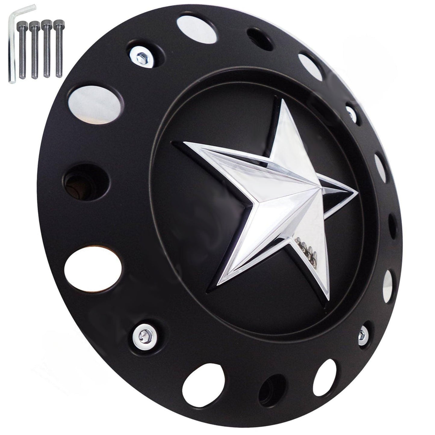 KMC XD 775 ROCKSTARR Alloy Wheels Flat Black Custom Wheel Center Cap # 1000775B (1 CAP) TALL