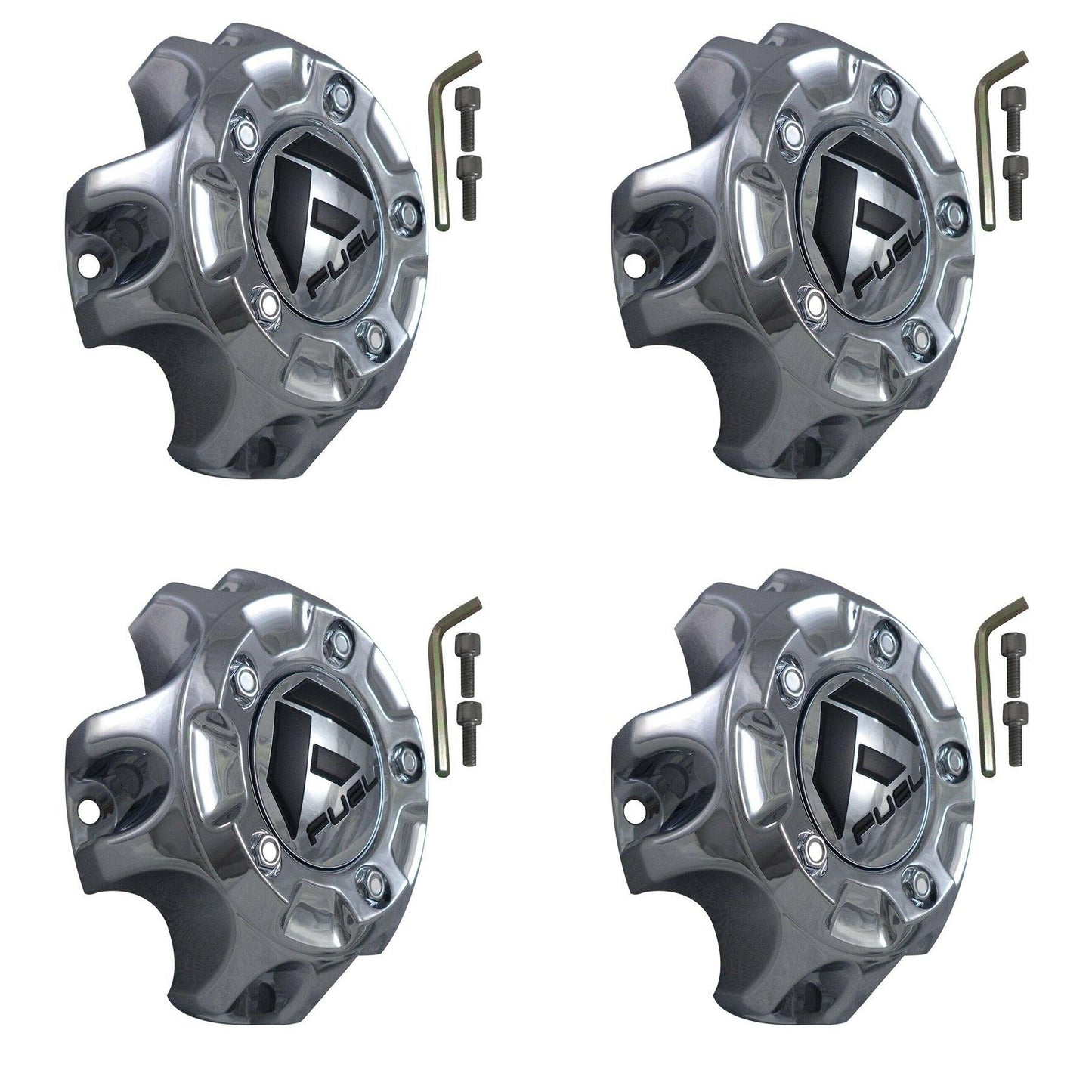 Fuel Offroad Wheels Chrome Custom Wheel Center Cap # 1001-57 / M-454 (4 CAPS)