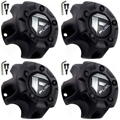 Fuel Offroad Wheels Flat Black Custom Wheel Center Caps # 1001-58B (4 CAPS)