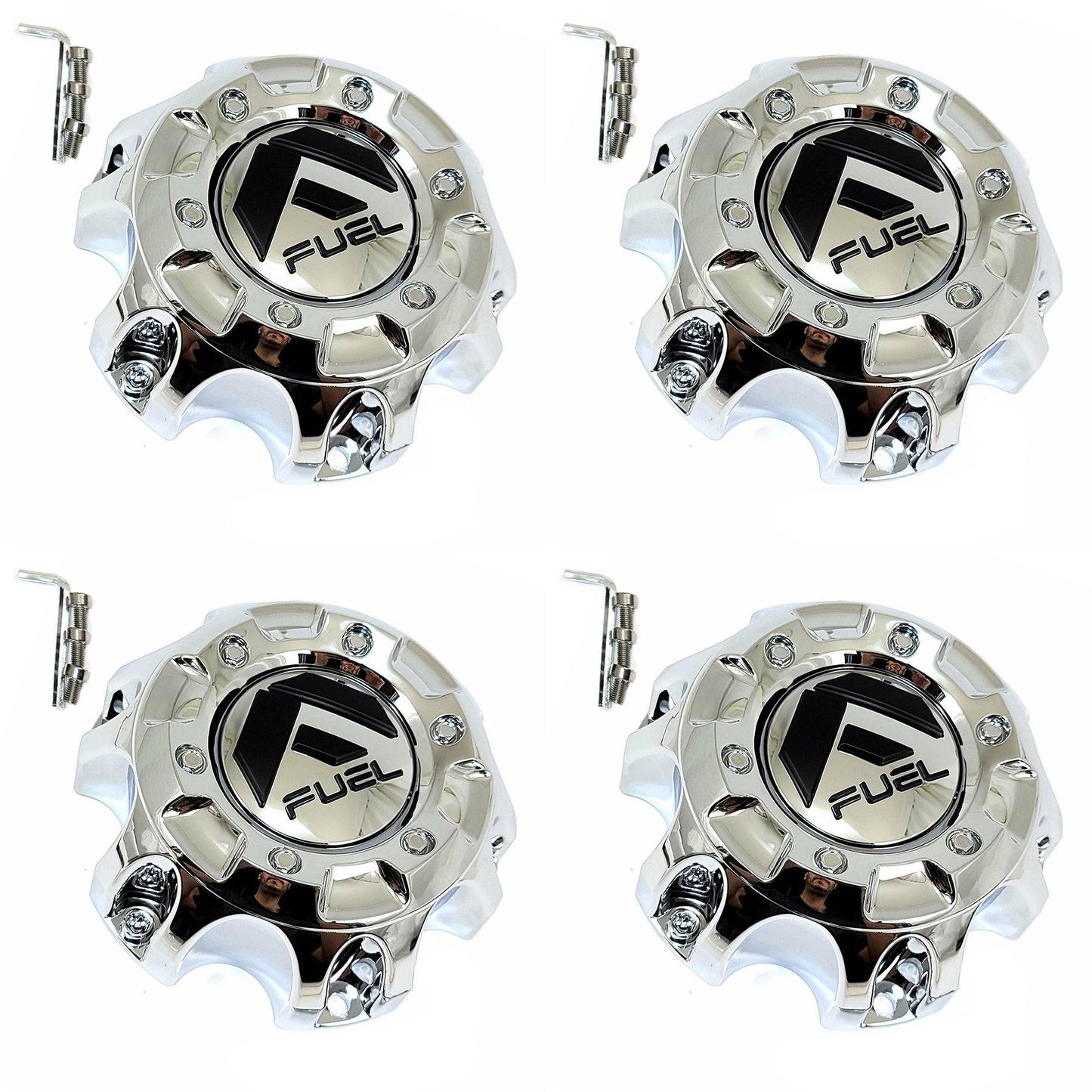 Fuel Offroad Wheels Flat Black Custom Wheel Center Caps # 1001-58 (4 CAPS)