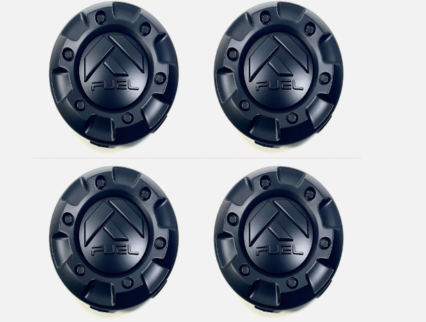 Fuel Off-Road Matte Black Wheel Center Cap 4.25" Top Insert 1001-58 / 6 Lug NEW 4Pcs