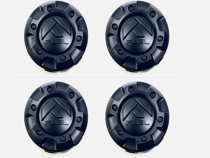 Fuel Off-Road Matte Black Wheel Center Cap 4.25" Top Insert 1001-58 / 6 Lug NEW 4Pcs
