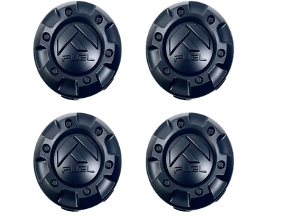 Set of four Fuel 1001-58 matte black 4.25-inch top insert center caps
