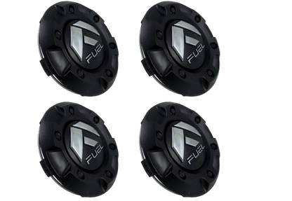 Set of four Fuel M-447 1001-58 flat black center cap top inserts