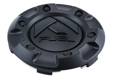 Front view of Fuel 1001-58 matte black wheel center cap