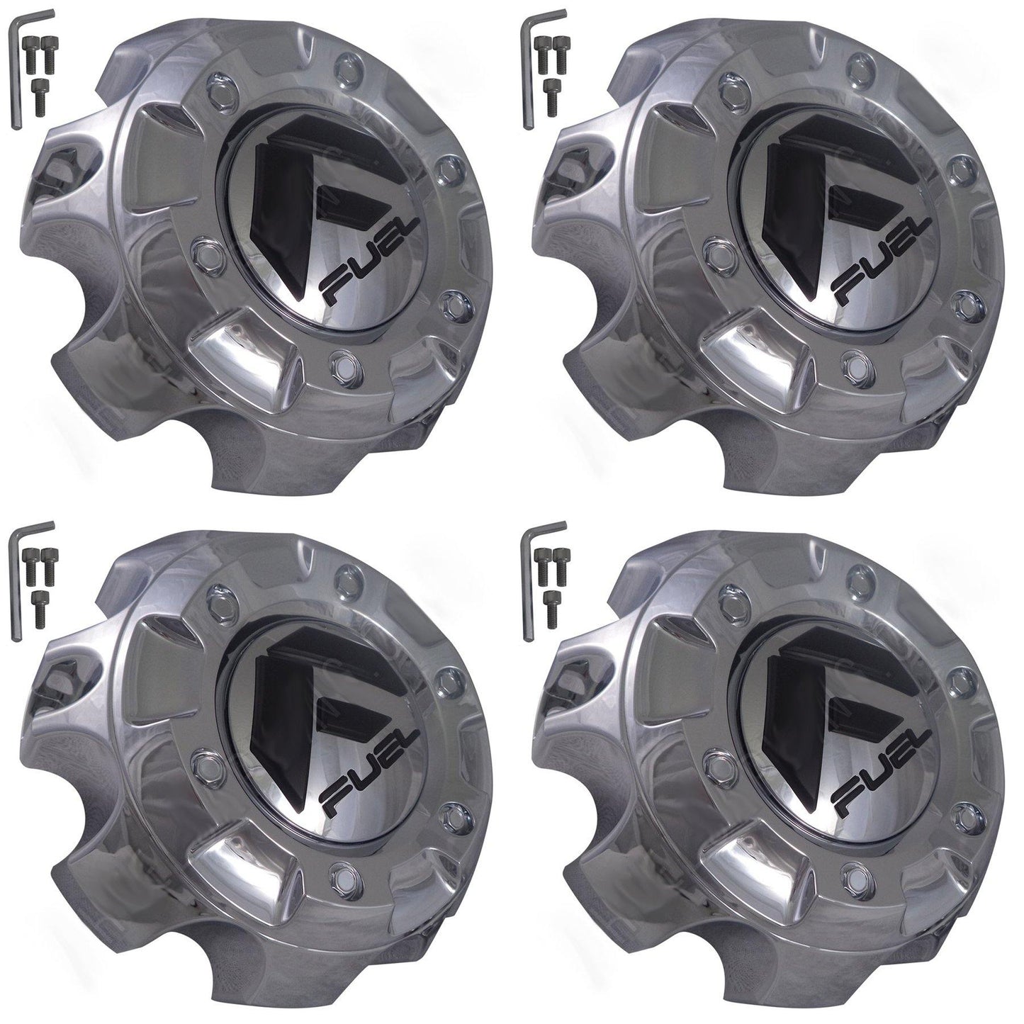 Fuel Offroad Wheels Chrome Custom Wheel Center Cap # 1001-56 / M-452 (4 CAPS)