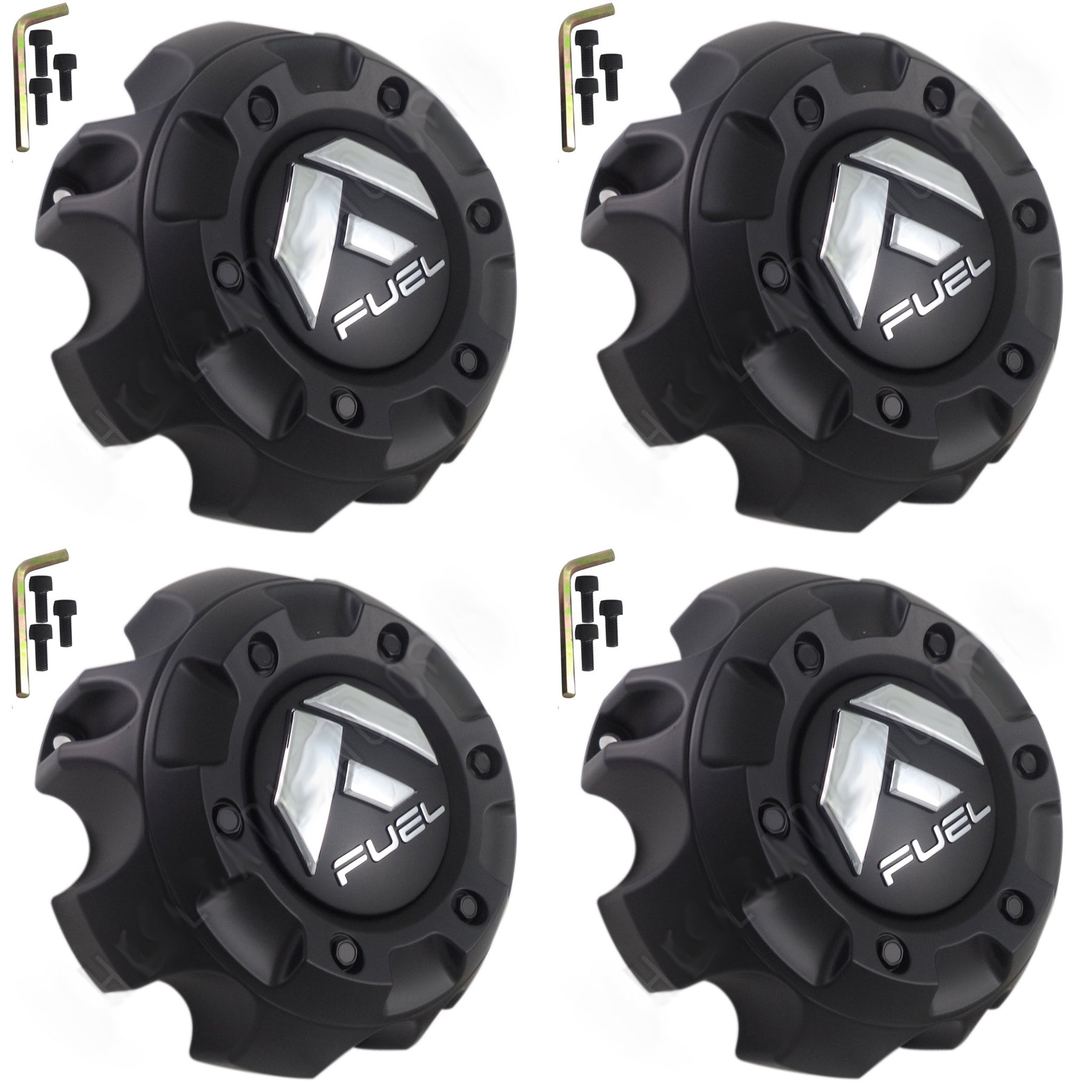 Fuel Offroad Wheels Flat Black Custom Wheel Center Cap # 1001-59B / M-444 (4 CAPS)