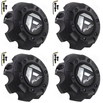 Fuel Offroad Wheels Flat Black Custom Wheel Center Cap # 1001-59B / M-444 (4 CAPS)