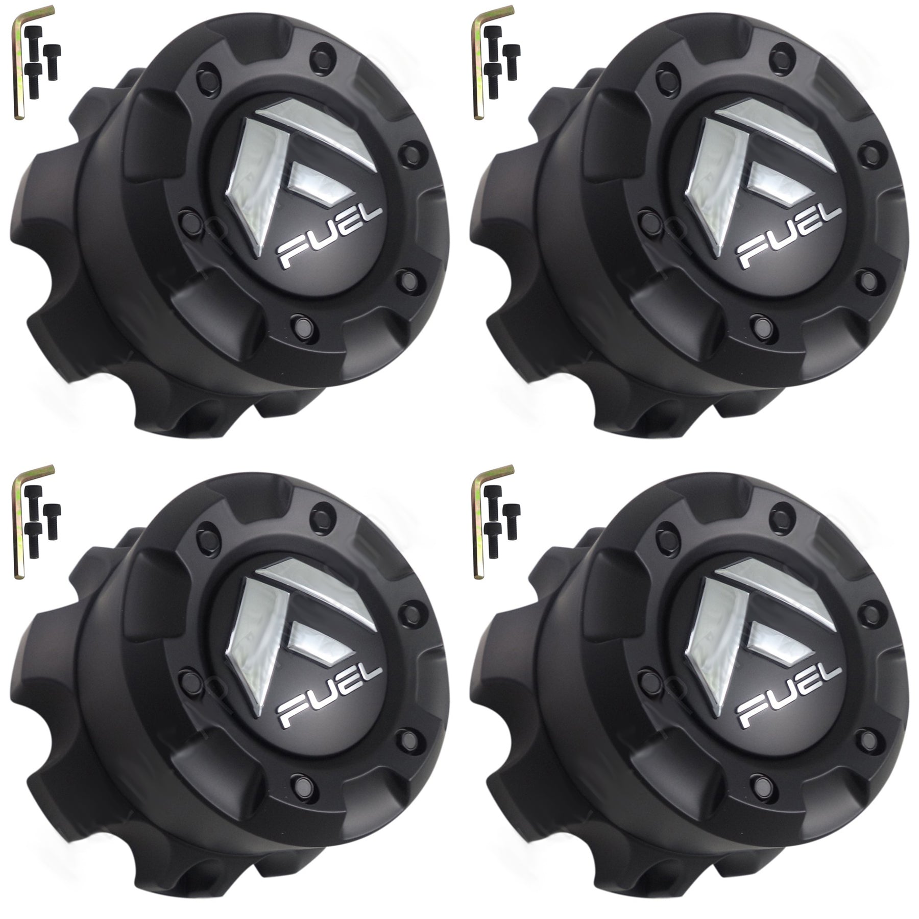 Fuel Offroad Wheels Flat Black Custom Wheel Center Cap # 1001-60B / 1000-55 (4 CAPS)