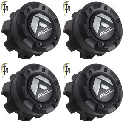 Fuel Offroad Wheels Flat Black Custom Wheel Center Cap # 1001-60B / 1000-55 (4 CAPS)