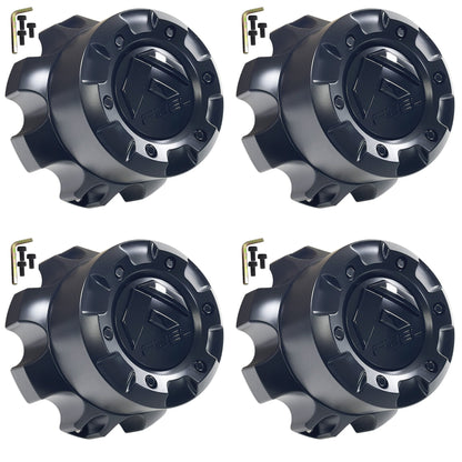 Fuel Offroad Wheels Flat Black / Gloss Black Logo Custom Wheel Center Cap # 1001-60BLD / 1000-55 (4 CAPS)