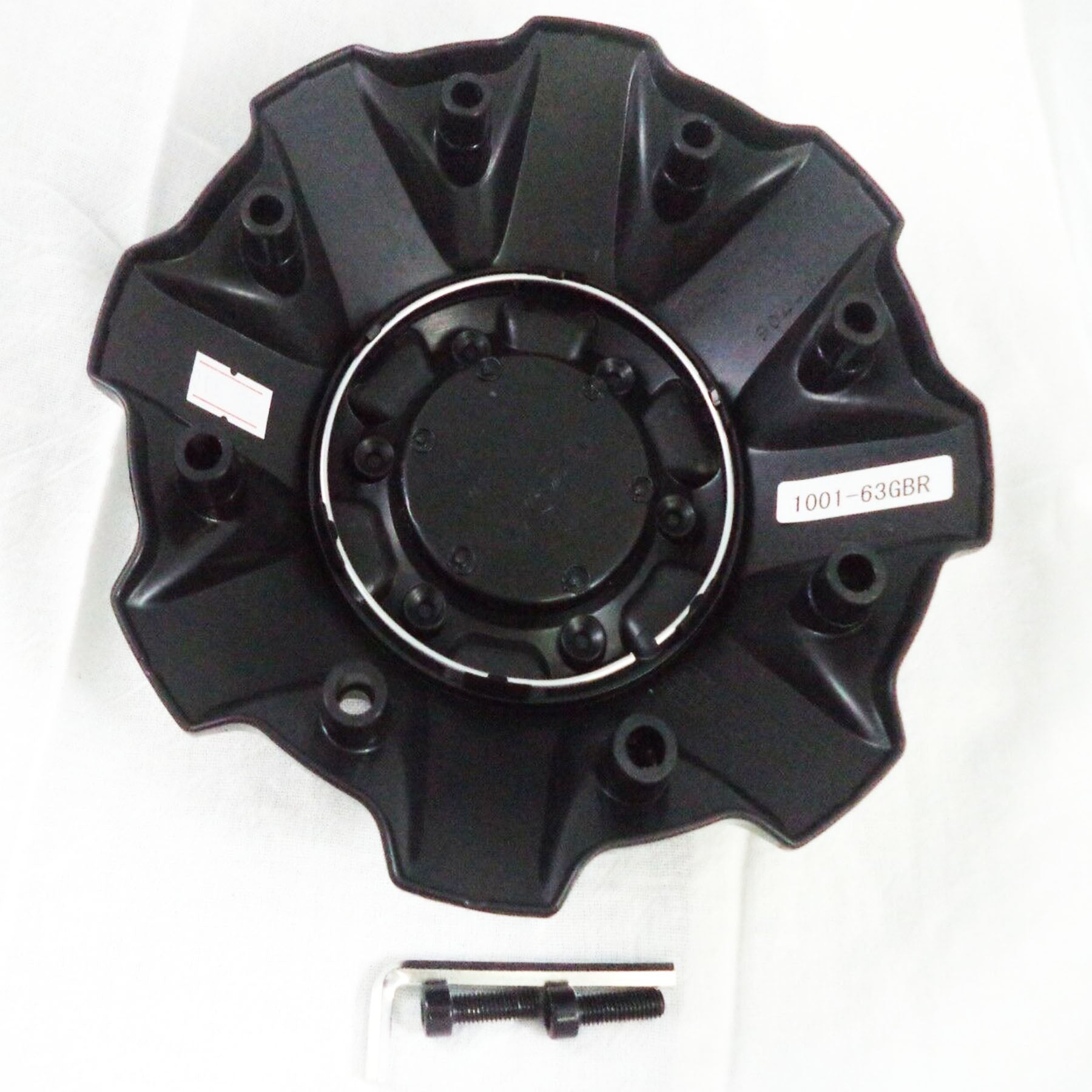 Fuel Wheels Gloss Black / Black Rivets Wheel Center Cap #1001-63GBR M-447 5-6 LUG (4 CAPS)