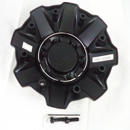 Fuel Wheels Gloss Black / Black Rivets Wheel Center Cap #1001-63GBR M-447 5-6 LUG (4 CAPS)
