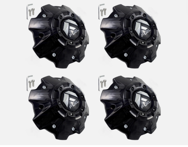 4Pcs Fuel Wheel Center Cap | Off-Road Wheel Center Hub Cap | Gloss Black 1001-63GB