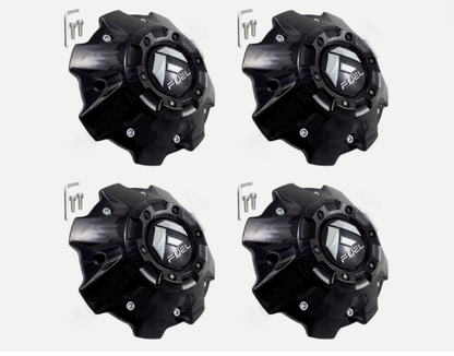 4Pcs Fuel Wheel Center Cap | Off-Road Wheel Center Hub Cap | Gloss Black 1001-63GB