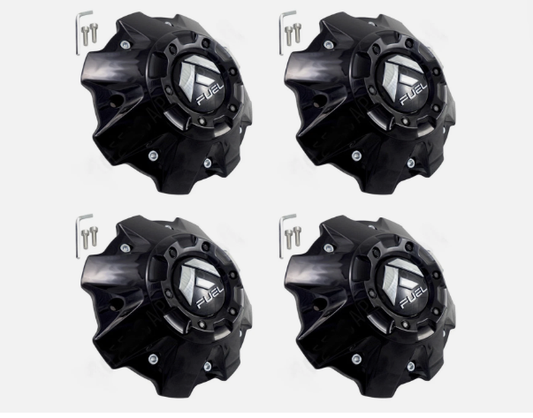 4Pcs Fuel Wheel Center Cap | Off-Road Wheel Center Hub Cap | Gloss Black 1001-63GB