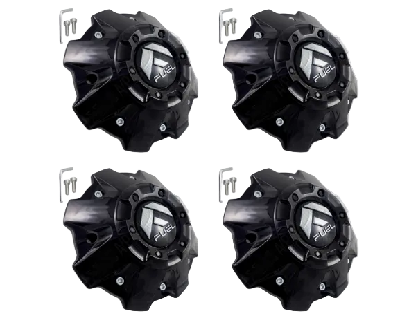 Set of four Fuel 1001-63GB gloss black wheel center caps