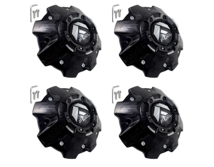 Set of four Fuel 1001-63GB gloss black wheel center caps