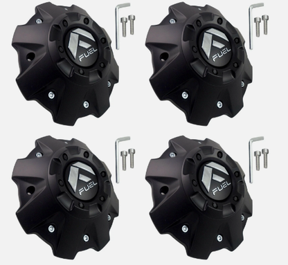 4Pcs Fuel Wheel Center Cap | Premium Replacement for Fuel Wheels | Matte Black 1001-63MB