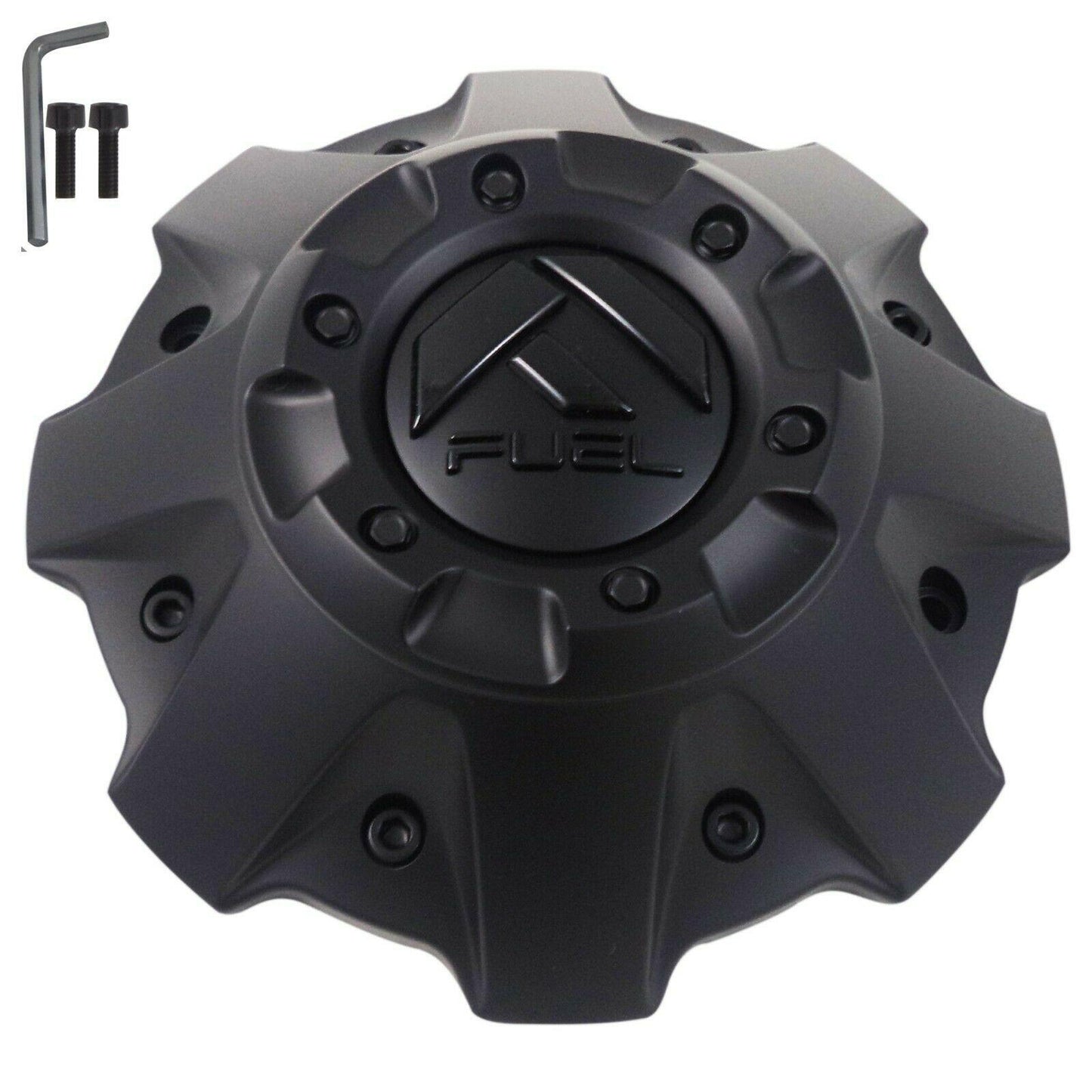 Fuel Offroad Wheel Center Cap 1001-63MBGB Flat Black / Gloss Logo 5+6 Lug (1 CAP)