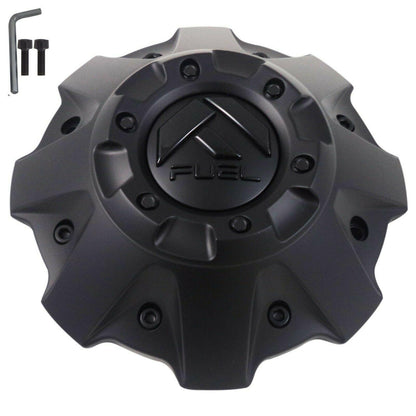 Fuel Offroad Wheel Center Cap 1001-63MBGB Flat Black / Gloss Logo 5+6 Lug (4 CAPS)