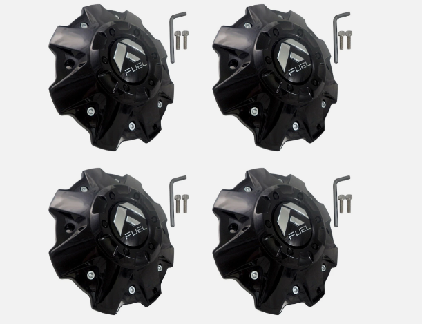 Fuel Wheels Gloss Black Custom Wheel Center Cap # 1001-79GB / M-447 (4Pcs)