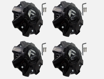 Fuel Wheels Gloss Black Custom Wheel Center Cap # 1001-79GB / M-447 (4Pcs)