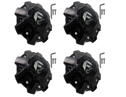 Set of four Fuel 1001-79GB M-447 gloss black wheel center caps